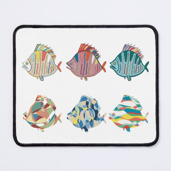 Item preview, Plaice Fish Set of Six - Abstract Ocean Line Art designed and sold by iampaulmorris.