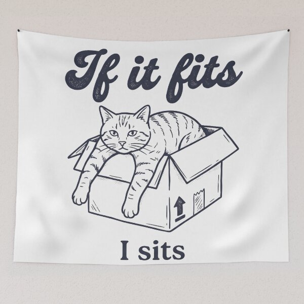 Item preview, Funny Cat in Box Cute Cat Lover Humor Pet Design designed and sold by StickerNestYou.