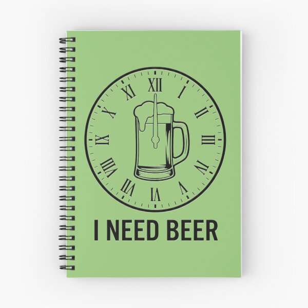 Item preview, I Need Beer Vintage Clock Funny Drinking Humor designed and sold by ANJ Creative Designs.