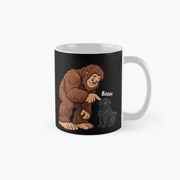 Item preview, Bigfoot and Black Pug Boop Fun Design Sasquatch designed and sold by rafaeltto.