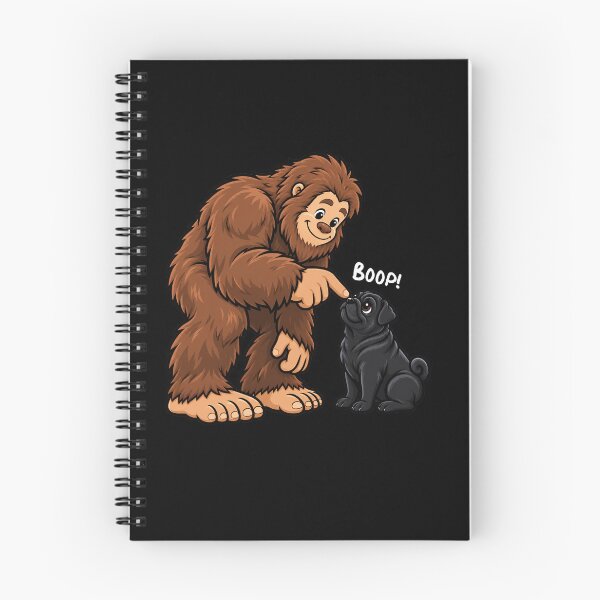 Item preview, Bigfoot and Black Pug Boop Fun Design Sasquatch designed and sold by rafaeltto.