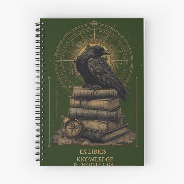 Item preview, Ex Libris Raven & Books - Knowledge Is The Only Light designed and sold by DecibelDecor034.