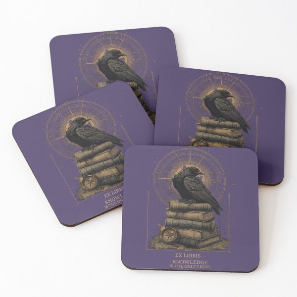 Item preview, Ex Libris Raven & Books - Knowledge Is The Only Light designed and sold by DecibelDecor034.