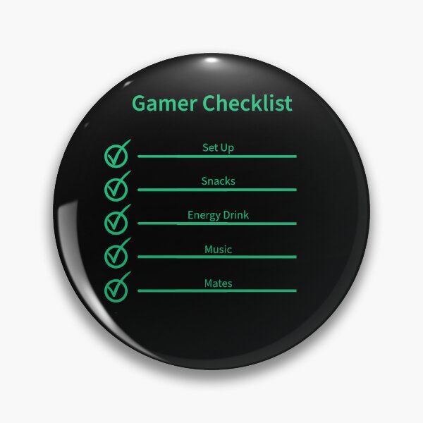 Item preview, Gamers Checklist designed and sold by LootPotion.