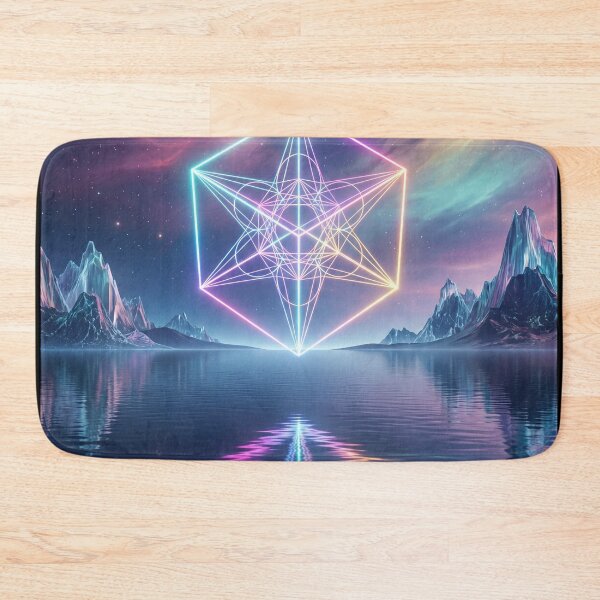 Item preview, Glowing Rainbow Merkaba Cube Cosmic Lake Reflection | Monkeybusiness designed and sold by monkeybusiness.pt.