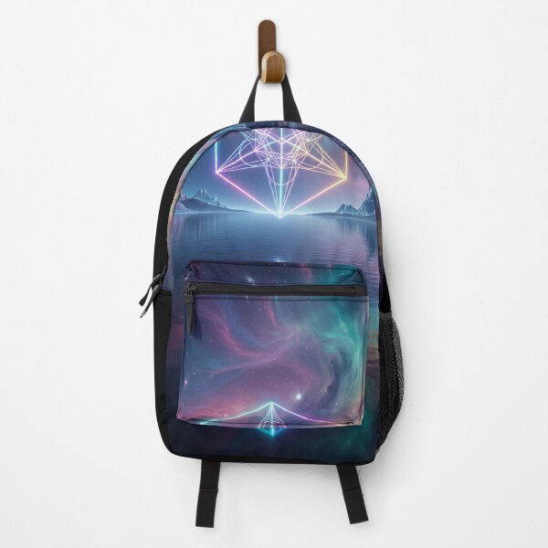 Item preview, Glowing Rainbow Merkaba Cube Cosmic Lake Reflection | Monkeybusiness designed and sold by monkeybusiness.pt.