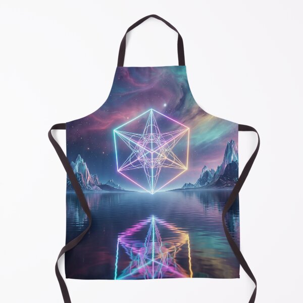 Item preview, Glowing Rainbow Merkaba Cube Cosmic Lake Reflection | Monkeybusiness designed and sold by monkeybusiness.pt.