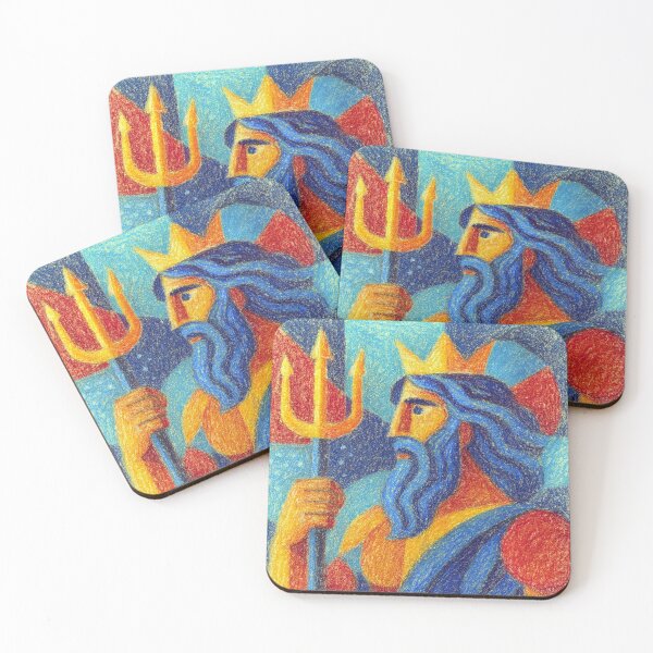 Item preview, Neptune drawing – Roman God of the Sea designed and sold by GalleryKauffeld.