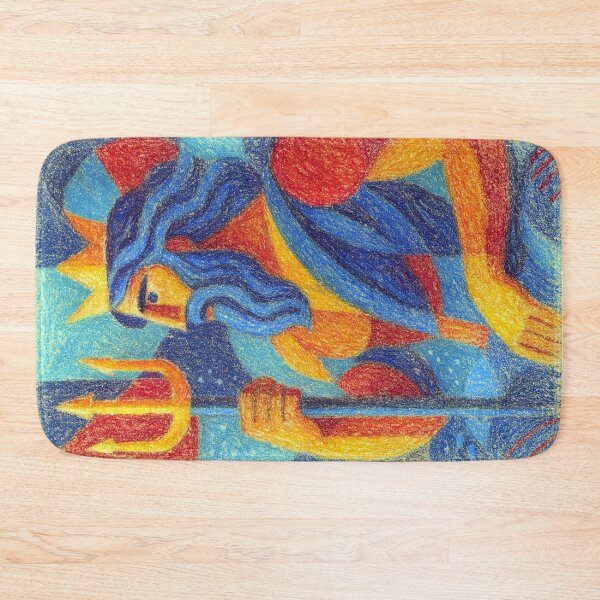 Item preview, Neptune drawing – Roman God of the Sea designed and sold by GalleryKauffeld.
