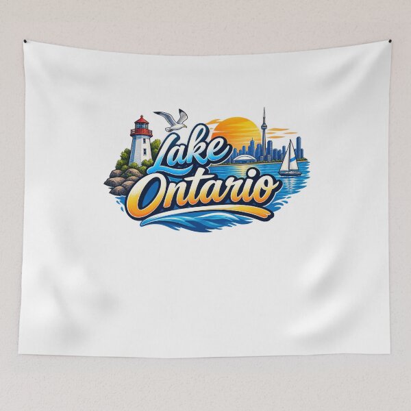 Item preview, Copy of Lake Ontario Forever Vintage Retro Canada Sunset Design designed and sold by CreativeNest Prints.