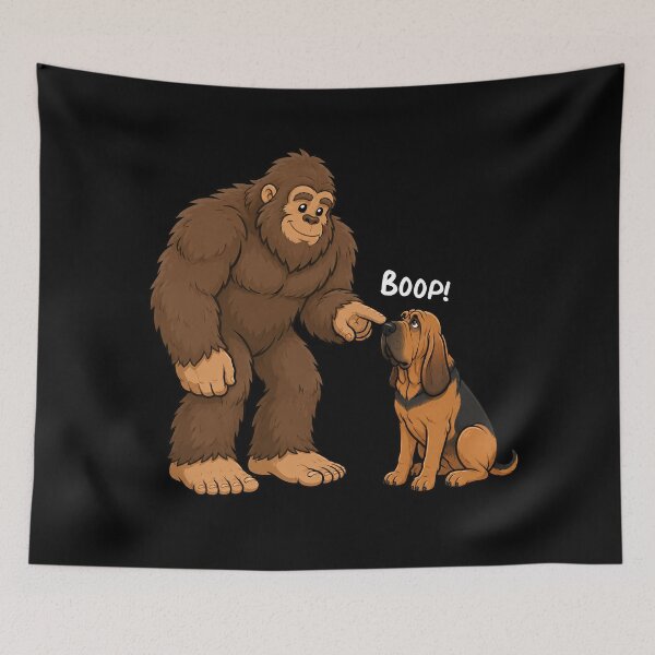 Item preview, Bigfoot and Bloodhound Boop Fun Design Sasquatch designed and sold by rafaeltto.