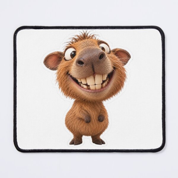 Item preview, Cute and Funny Smiling Capybara designed and sold by Snurly.