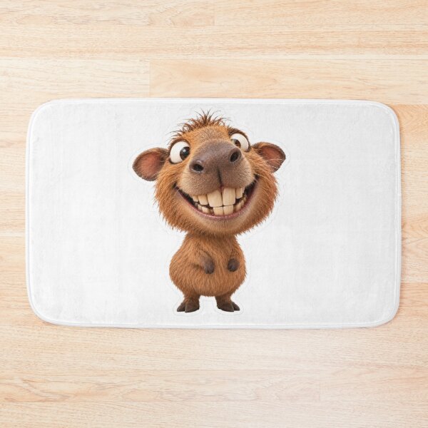 Item preview, Cute and Funny Smiling Capybara designed and sold by Snurly.