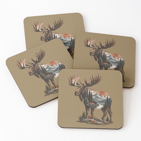 Item preview, Moose Mountain Wilderness Vintage Double Exposure designed and sold by BROHLine Studio.