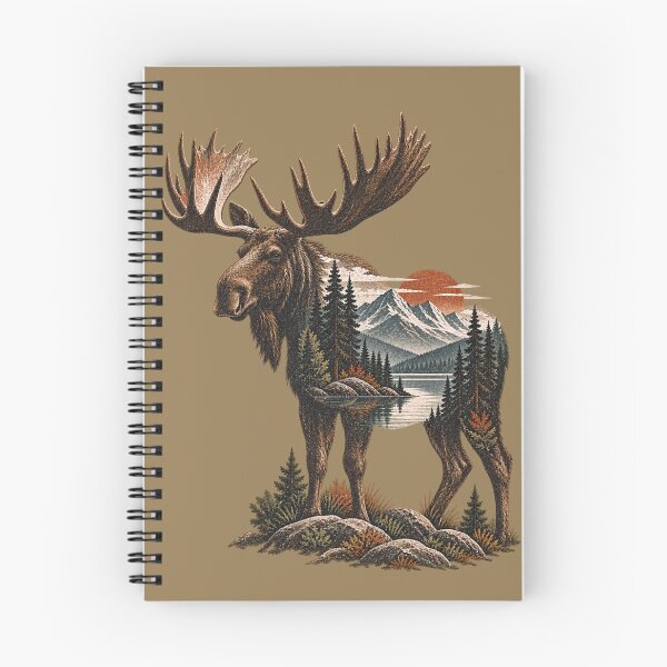 Item preview, Moose Mountain Wilderness Vintage Double Exposure designed and sold by BROHLine Studio.