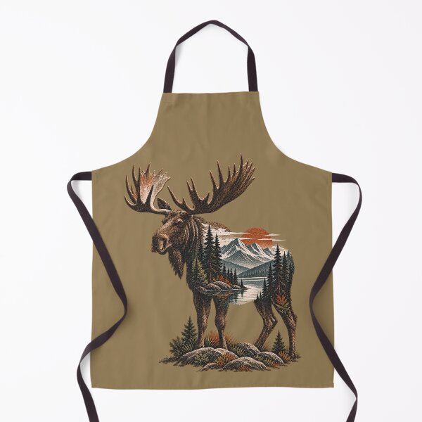 Item preview, Moose Mountain Wilderness Vintage Double Exposure designed and sold by BROHLine Studio.