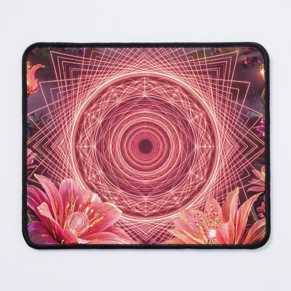 Item preview, Glowing Pink Sacred Geometry Botanical Bloom Portal | Monkeybusiness designed and sold by monkeybusiness.pt.