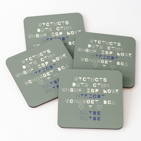 Item preview, WYCTMCTS? IYKYK -- Quirky text (Beige/Blue) designed and sold by Maria is Loud.