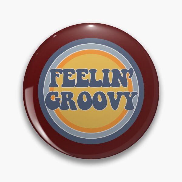Item preview, Feelin Groovy Retro Badge designed and sold by dianhajime.