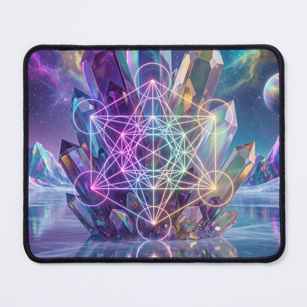 Item preview, Glowing Rainbow Crystal Metatron's Cube Cosmic Ice | Monkeybusiness designed and sold by monkeybusiness.pt.