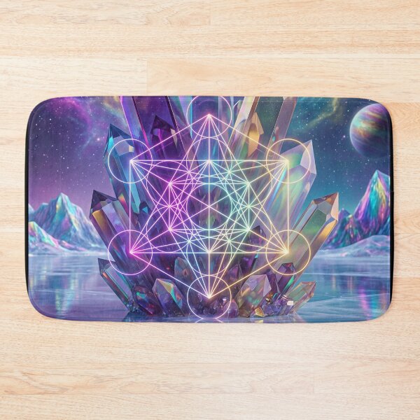 Item preview, Glowing Rainbow Crystal Metatron's Cube Cosmic Ice | Monkeybusiness designed and sold by monkeybusiness.pt.