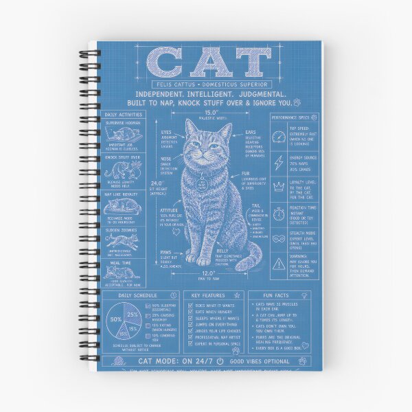 Item preview, Cat Mode On 24/7 Funny Cats Blueprint designed and sold by Genius Geek.