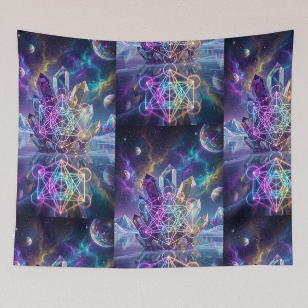 Item preview, Glowing Rainbow Crystal Metatron's Cube Cosmic Ice | Monkeybusiness designed and sold by monkeybusiness.pt.