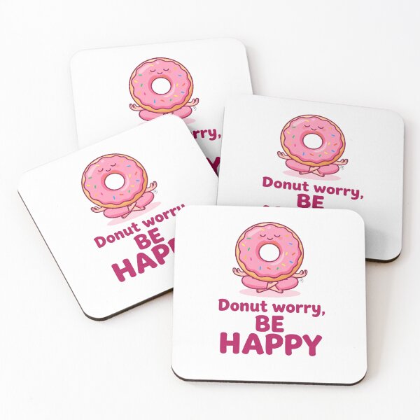 Item preview, Donut worry, BE HAPPY in pink designed and sold by Andykinoz.