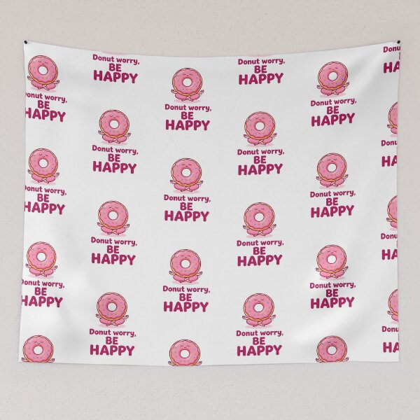 Item preview, Donut worry, BE HAPPY in pink designed and sold by Andykinoz.