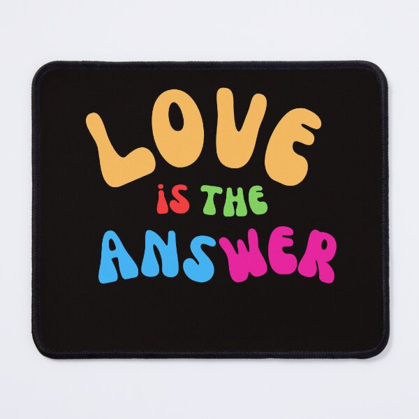 Item preview, Love Is The Answer Retro Colorful Typography designed and sold by HHMotivation.