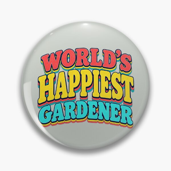 Item preview, World’s Happiest Gardener – Retro Gardening Typography designed and sold by American Fieldmark Studio.