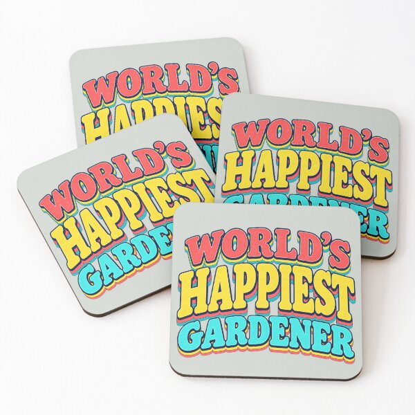 Item preview, World’s Happiest Gardener – Retro Gardening Typography designed and sold by American Fieldmark Studio.