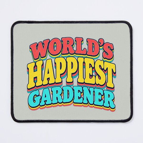 Item preview, World’s Happiest Gardener – Retro Gardening Typography designed and sold by American Fieldmark Studio.