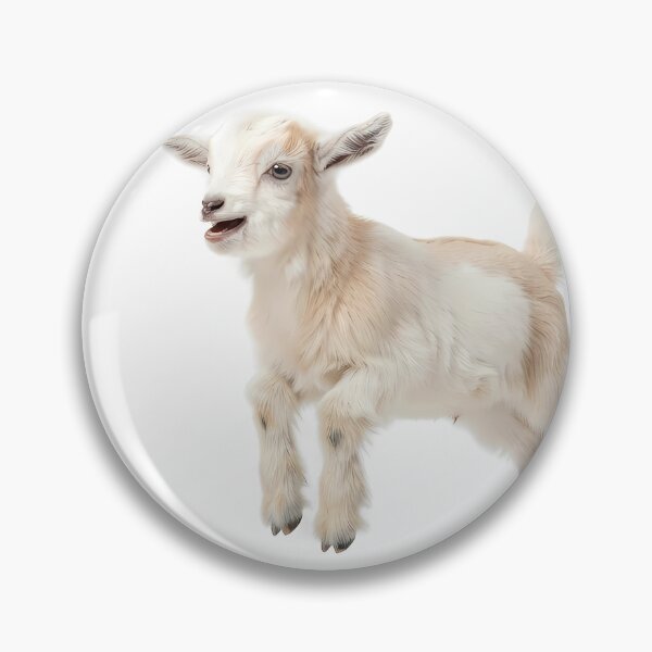 Item preview, Cute Baby Goat Hopping and Jumping - Playful Farm Animal Art designed and sold by hakikatm.