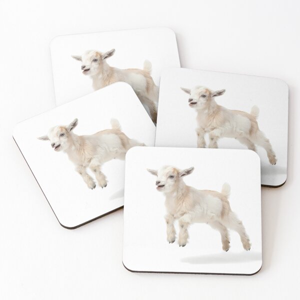 Item preview, Cute Baby Goat Hopping and Jumping - Playful Farm Animal Art designed and sold by hakikatm.