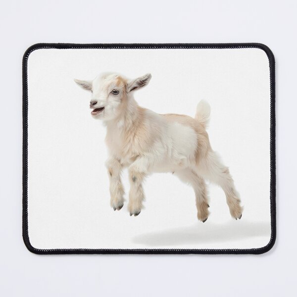 Item preview, Cute Baby Goat Hopping and Jumping - Playful Farm Animal Art designed and sold by hakikatm.