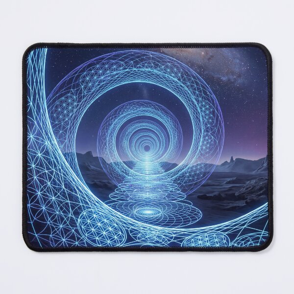 Item preview, Glowing Blue Spiral Flower of Life Galaxy Portal | Monkeybusiness designed and sold by monkeybusiness.pt.
