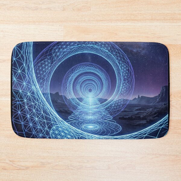 Item preview, Glowing Blue Spiral Flower of Life Galaxy Portal | Monkeybusiness designed and sold by monkeybusiness.pt.
