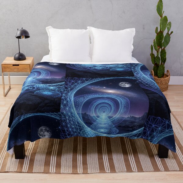 Item preview, Glowing Blue Spiral Flower of Life Galaxy Portal | Monkeybusiness designed and sold by monkeybusiness.pt.