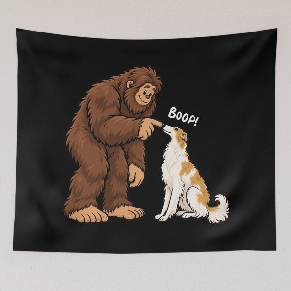 Item preview, Bigfoot and Borzoi Boop Fun Design Sasquatch designed and sold by rafaeltto.