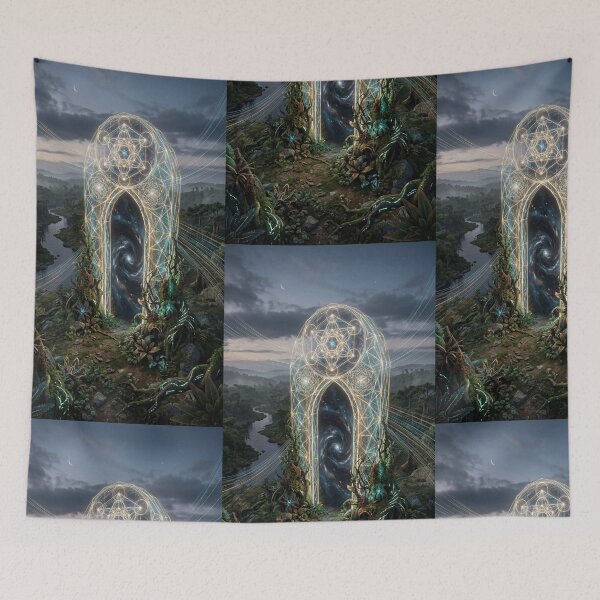 Item preview, Glowing Sacred Geometry Jungle Portal Galaxy Vortex | Monkeybusiness designed and sold by monkeybusiness.pt.