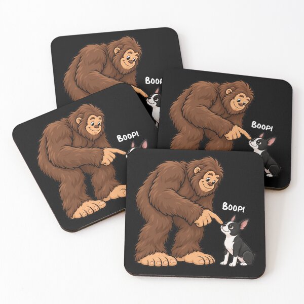 Item preview, Bigfoot and Boston Terrier Boop Fun Design Sasquatch designed and sold by rafaeltto.