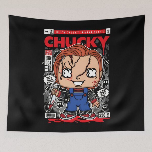 Item preview, Scary Killer Doll Comic Cover Graphic designed and sold by Veleriart.