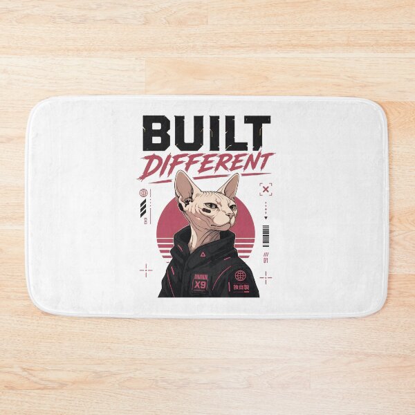 Item preview, Built Different Sphynx Cat Cyberpunk Style Art designed and sold by OlyvieArt.