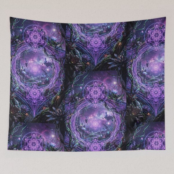 Item preview, Glowing Violet Cosmic Garden Sacred Geometry Portal | Monkeybusiness designed and sold by monkeybusiness.pt.