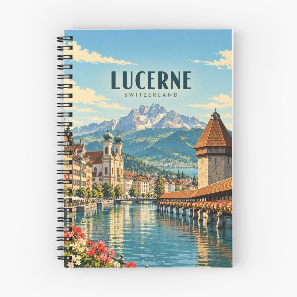Item preview, Lucerne Vintage Swiss Travel City Art designed and sold by MichaeIRellov.