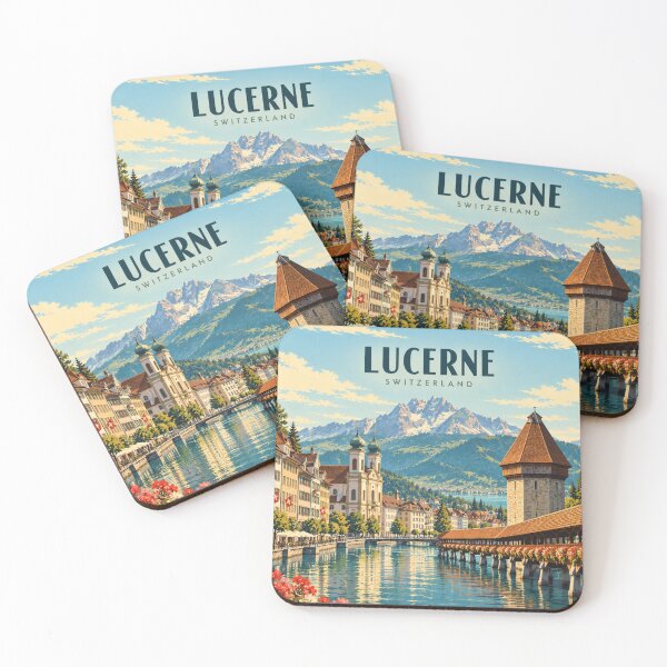 Item preview, Lucerne Vintage Swiss Travel City Art designed and sold by MichaeIRellov.