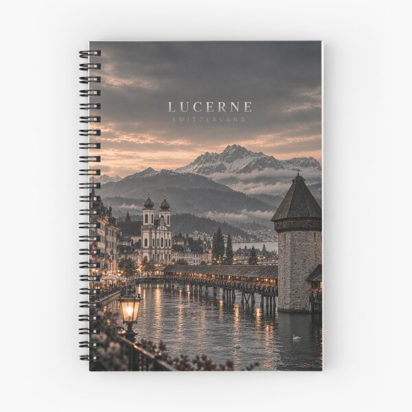 Item preview, Lucerne Cinematic Monochrome City Artwork designed and sold by MichaeIRellov.