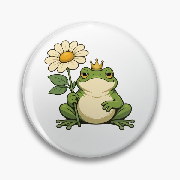 Item preview, Frog Prince Cartoon with Daisy  designed and sold by stylishdzign.