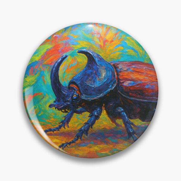 Item preview, Rhinoceros Beetle Painting – Exotic Insect Art designed and sold by GalleryKauffeld.